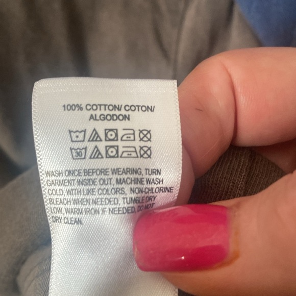 Lucky Brand Genesis Distressed Baseball Long Sleeve Tee Brown & Blue Sz XL NWOT - Picture 7 of 8